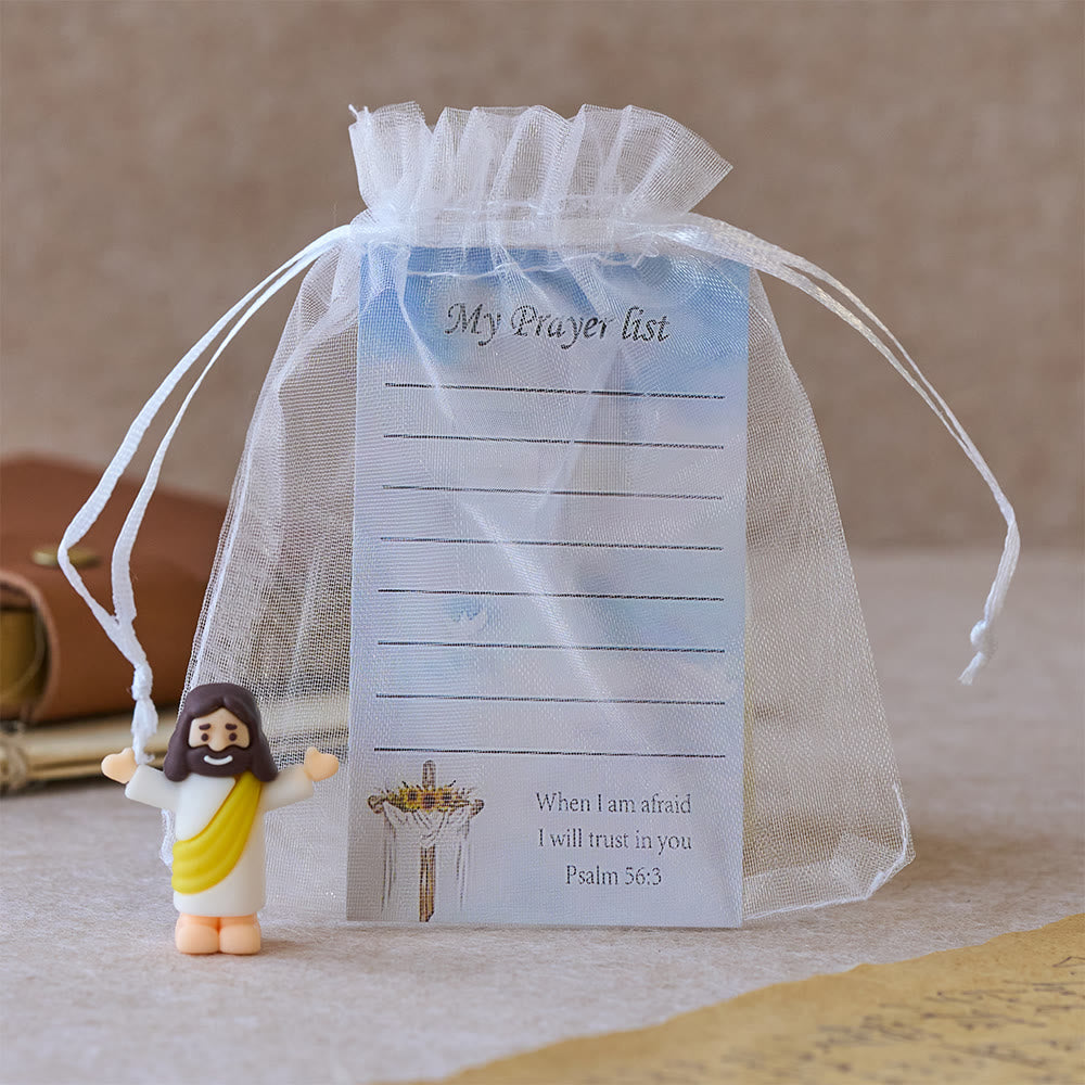 Mini statuetta di Gesù Christianartworkshop con il mio set di preghiere: un simbolo di fede gentile in ogni mano - image 7