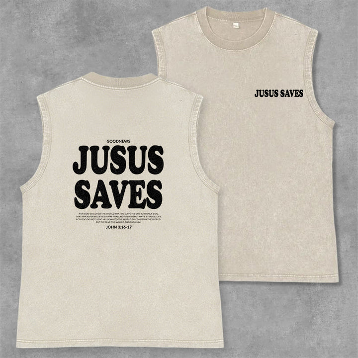 Christianartworkshop Canotta unisex lavata con la scritta "Gesù salva Giovanni 3:16" - Beige - 2XL - image 21
