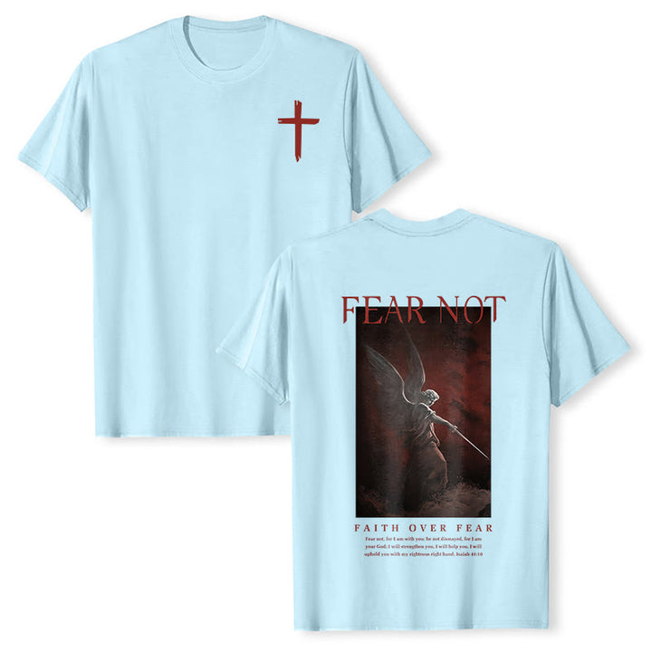 Maglietta a maniche corte "NON TEMERE" Christianartworkshop - Blu - 2XL - image 19