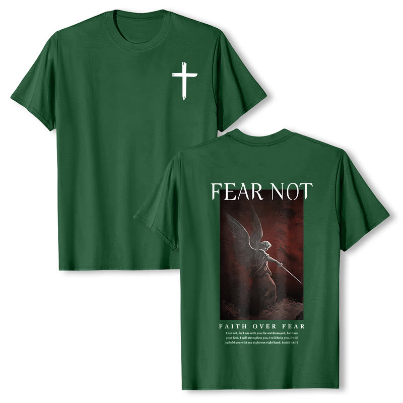 Maglietta a maniche corte "NON TEMERE" Christianartworkshop - Verde scuro - 2XL - image 25