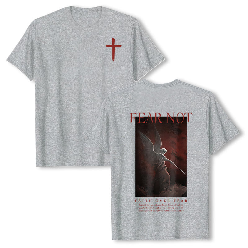 Maglietta a maniche corte "NON TEMERE" Christianartworkshop - Grigio - 2XL - image 7