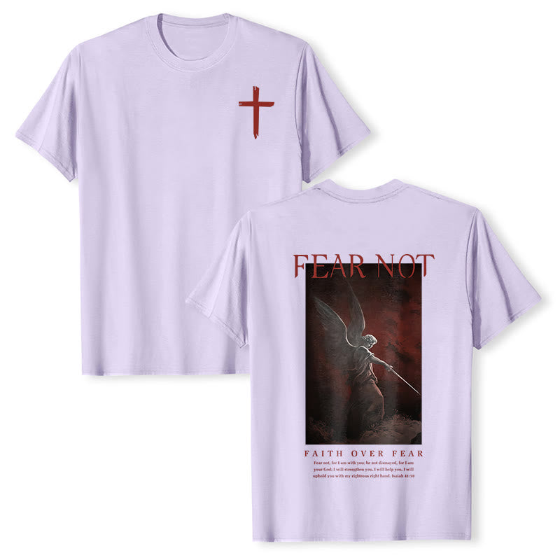 Maglietta a maniche corte "NON TEMERE" Christianartworkshop - Viola - 2XL - image 16