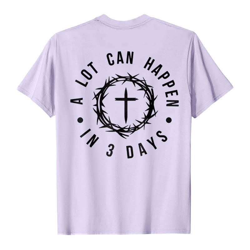 Christianartworkshop Molte cose possono accadere in 3 giorni T-shirt unisex con corona di spine e croce - image 12