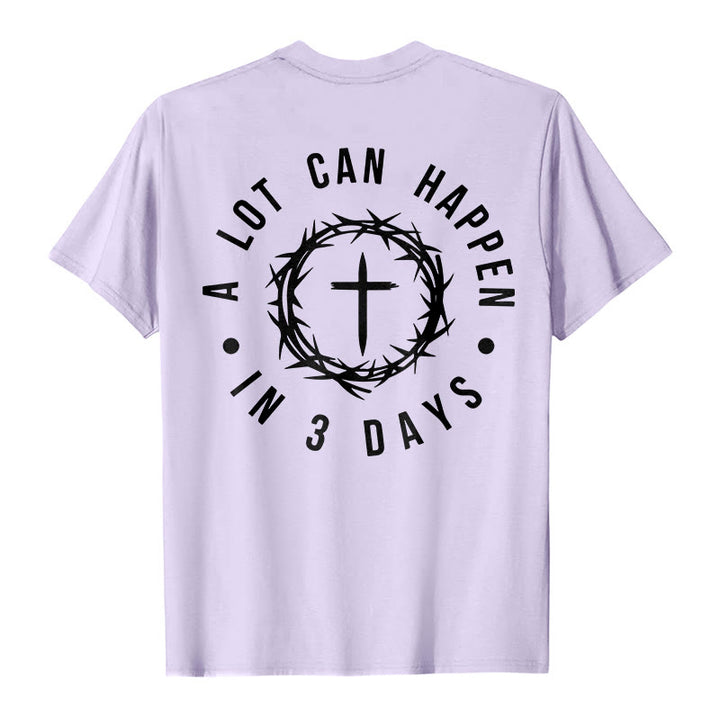 Christianartworkshop Molte cose possono accadere in 3 giorni T-shirt unisex con corona di spine e croce - image 12