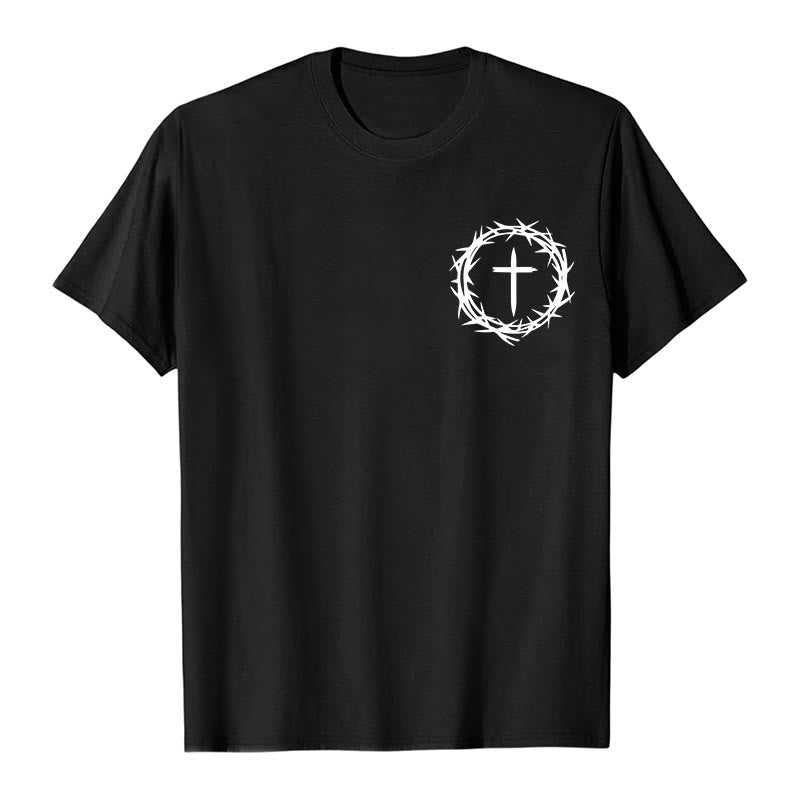 Christianartworkshop Molte cose possono accadere in 3 giorni T-shirt unisex con corona di spine e croce - image 4