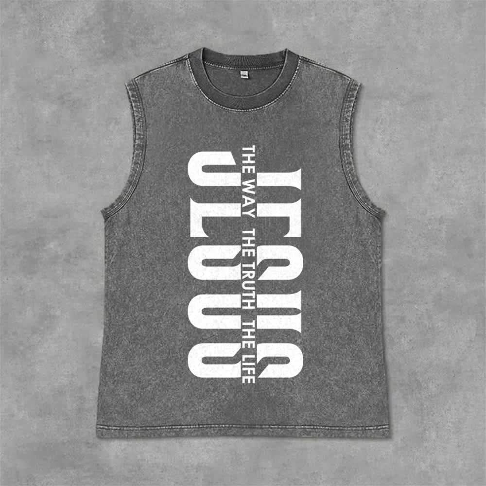 Christianartworkshop Canotta unisex lavata "The Way The Truth The Life" - Grigio - 2XL - image 0