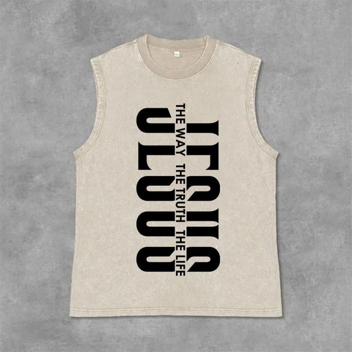 Christianartworkshop Canotta unisex lavata "The Way The Truth The Life" - Beige - 2XL - image 6