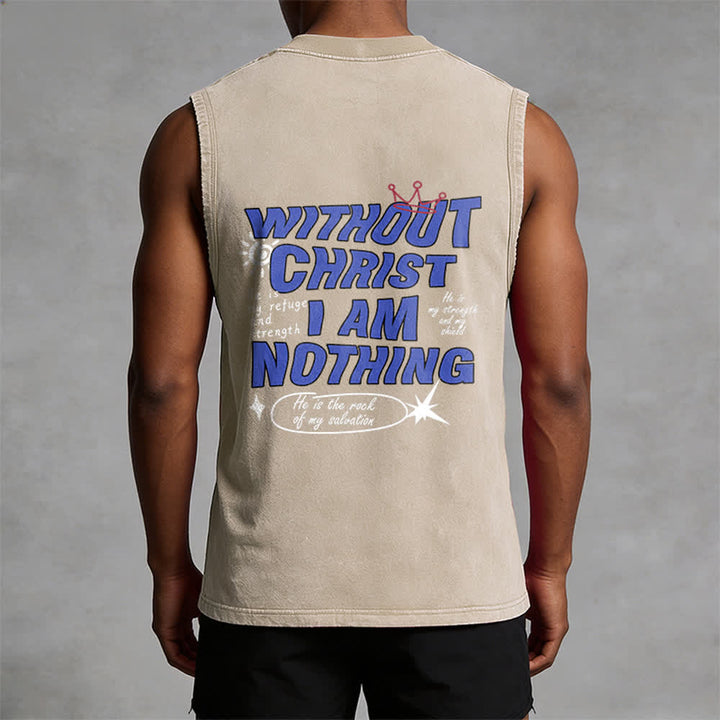 Christianartworkshop Canotta unisex lavata "Senza Cristo non sono niente" - image 1