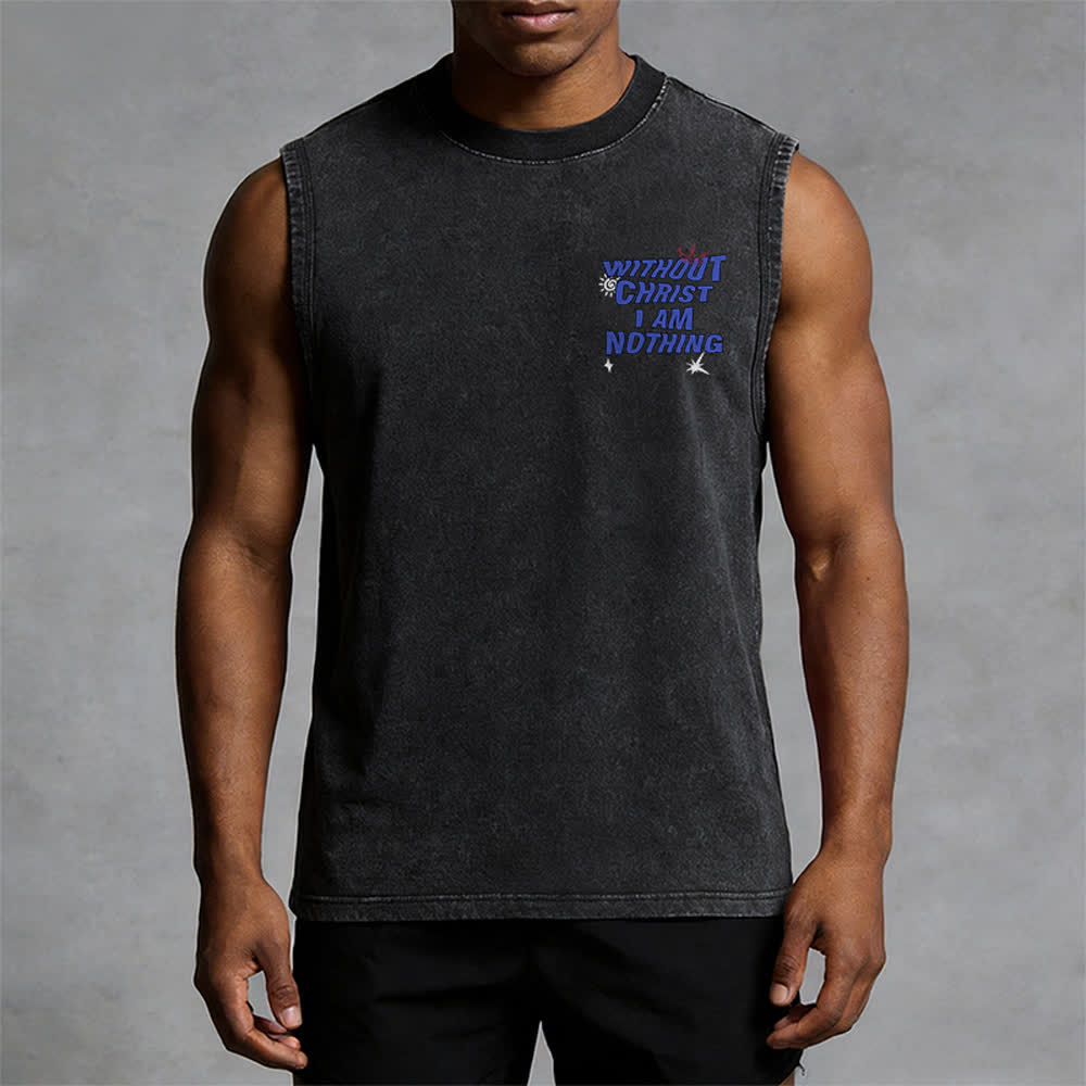 Canotta unisex lavata Christianartworkshop Senza Cristo non sono niente - image 9