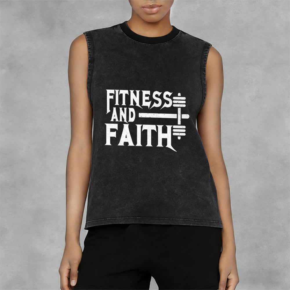 Canotta unisex lavata Christianartworkshop Fitness And Faith - image 2