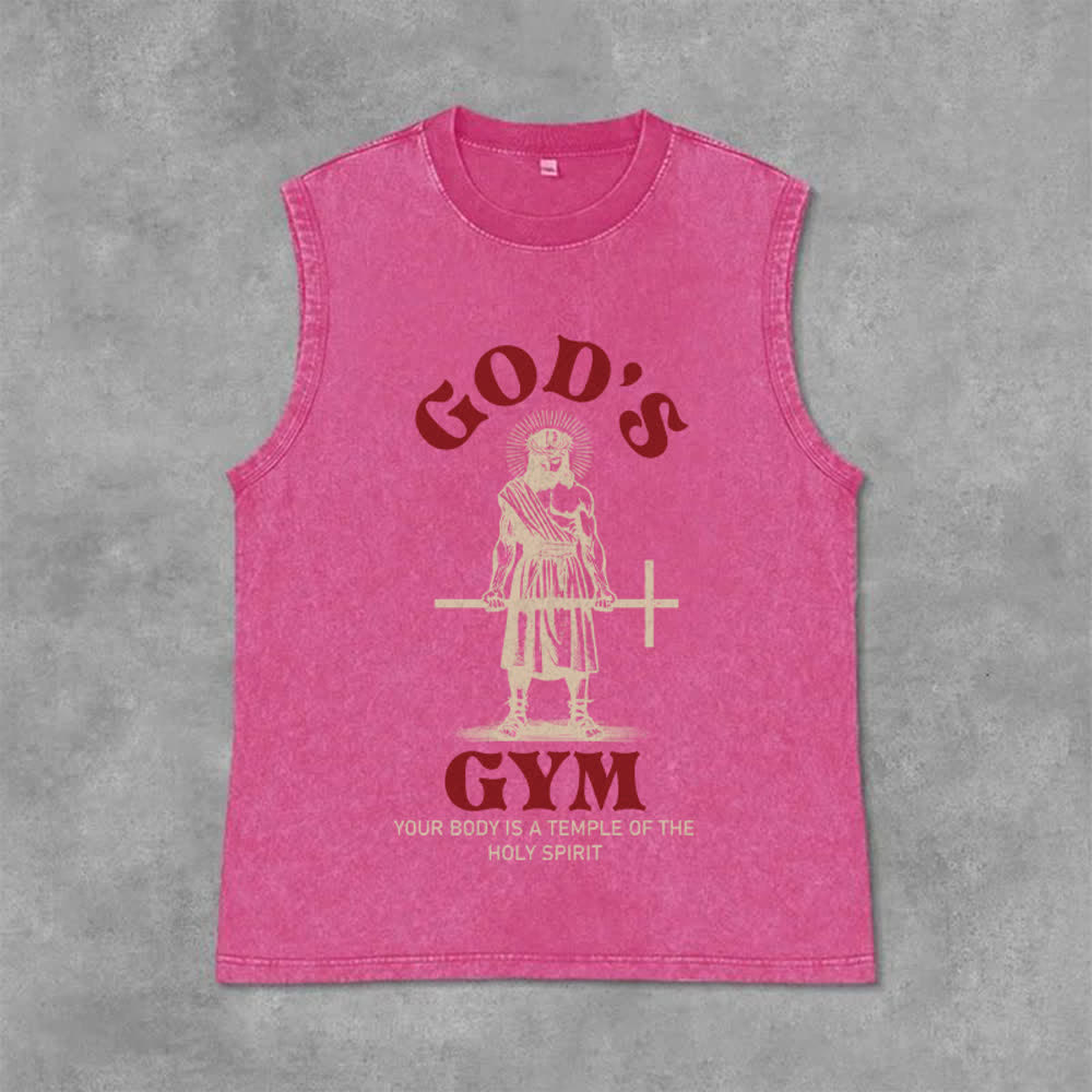 Christianartworkshop Il tuo corpo è un tempio dello Spirito Santo - Canotta unisex lavata - Rosa - 2XL - image 9