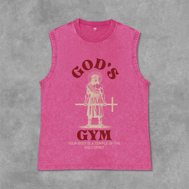 Christianartworkshop Il tuo corpo è un tempio dello Spirito Santo - Canotta unisex lavata - Rosa - 2XL - image 9