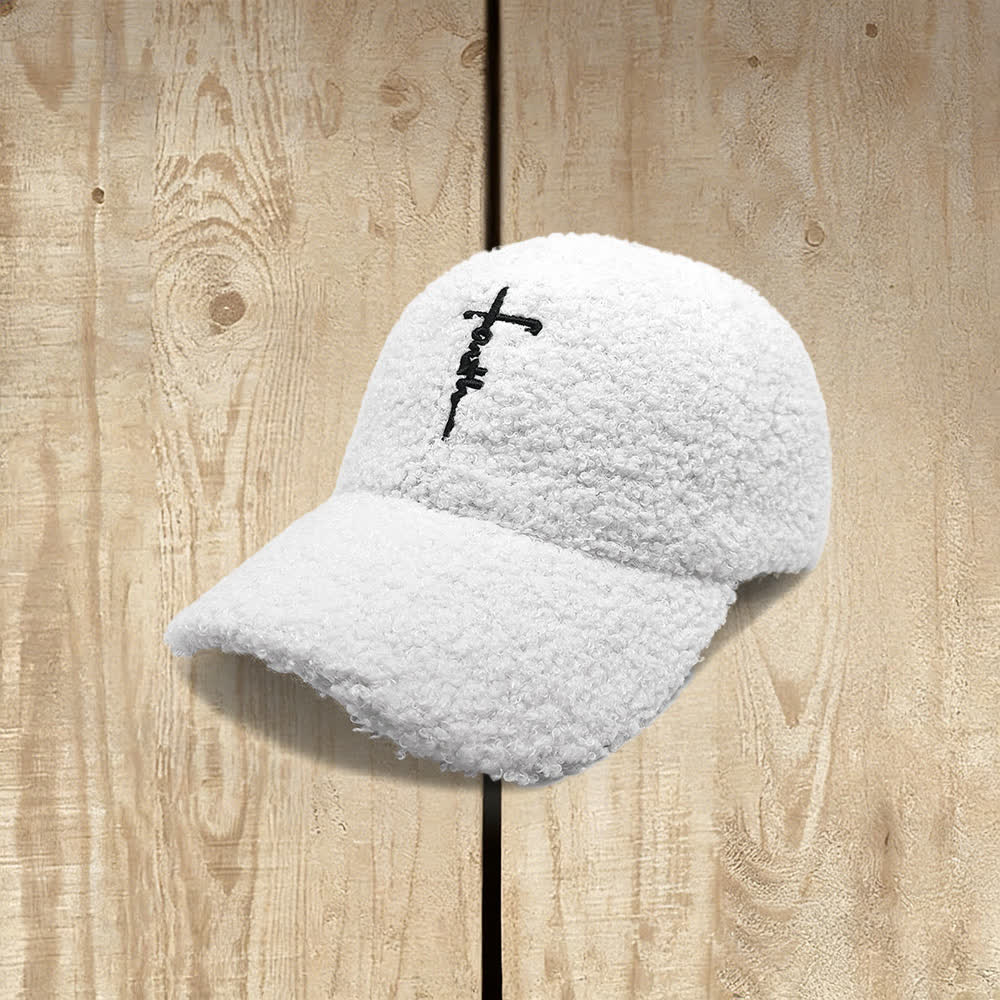 Christianartworkshop Cappellino da baseball morbido con croce della fede ricamata - Bianco - image 3