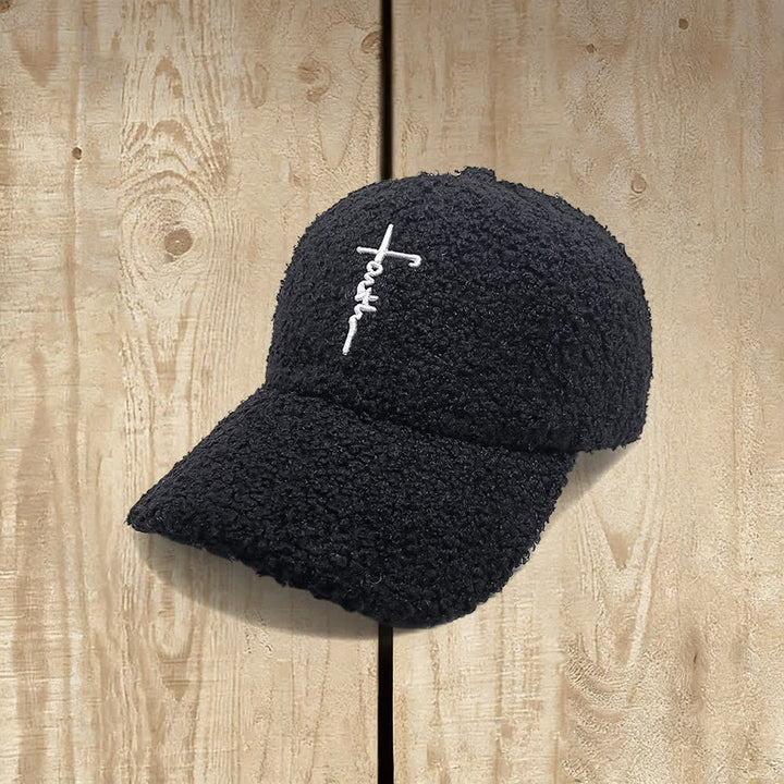 Christianartworkshop Cappellino da baseball morbido con croce della fede ricamata - Nero - image 2