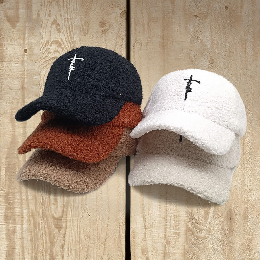 Christianartworkshop Cappellino da baseball morbido con croce della fede ricamata - image 1