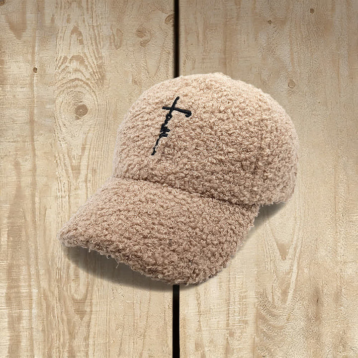 Christianartworkshop Cappellino da baseball morbido con croce della fede ricamata - Cachi - image 4