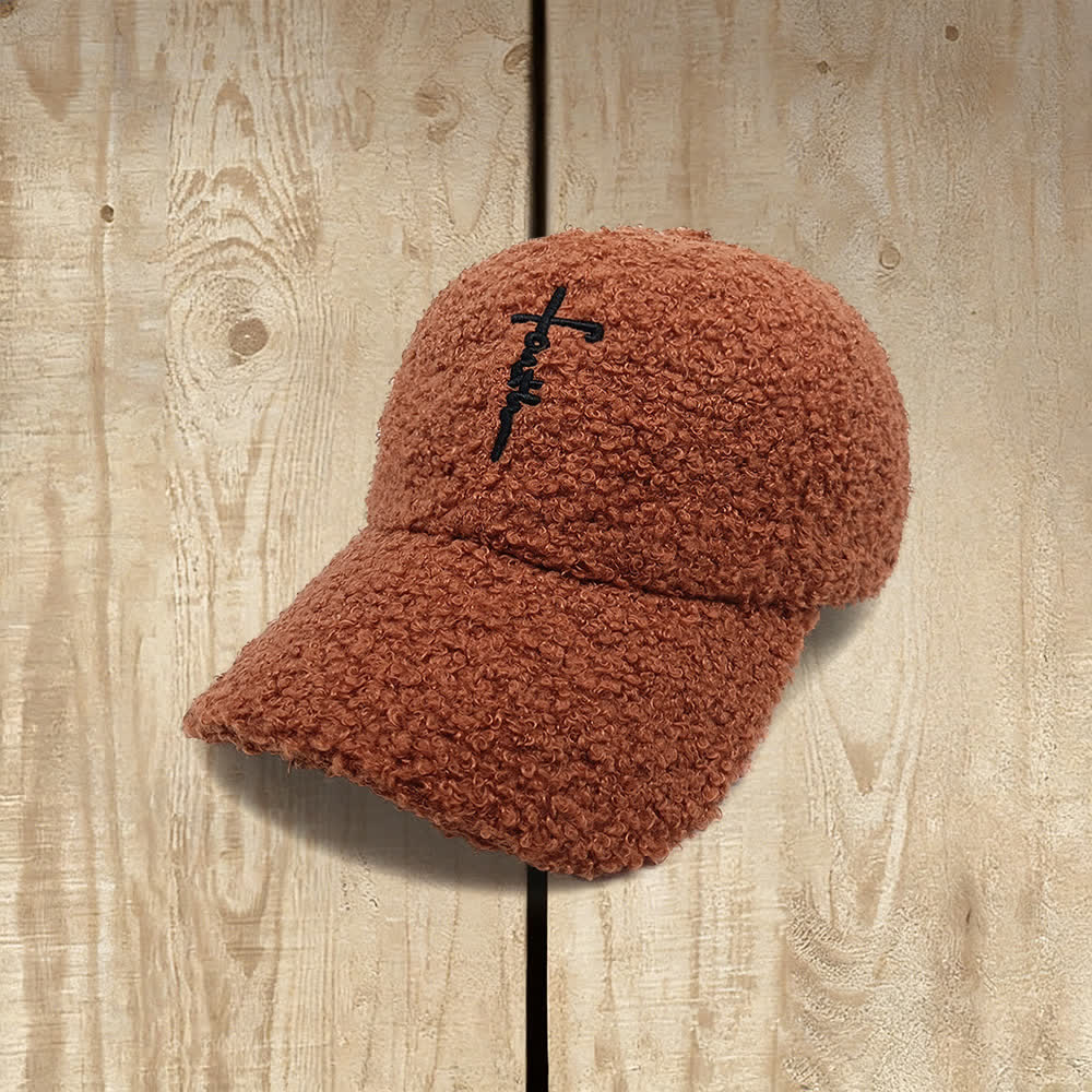 Christianartworkshop Cappellino da baseball morbido con croce della fede ricamata - Caramello - image 9