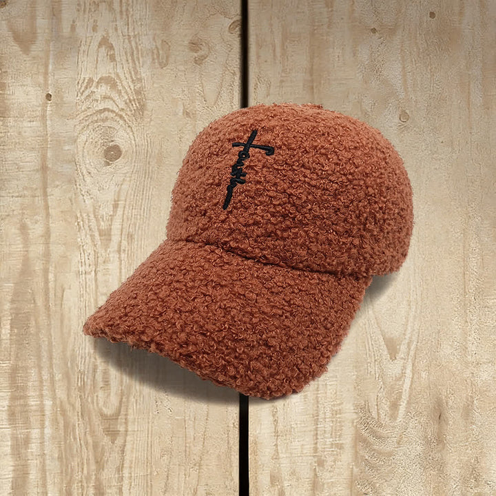 Christianartworkshop Cappellino da baseball morbido con croce della fede ricamata - Caramello - image 9