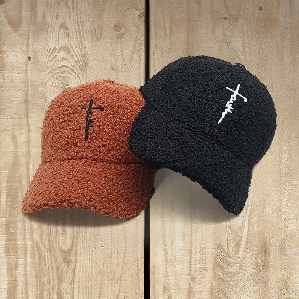 Christianartworkshop Cappellino da baseball morbido con croce della fede ricamata - image 0