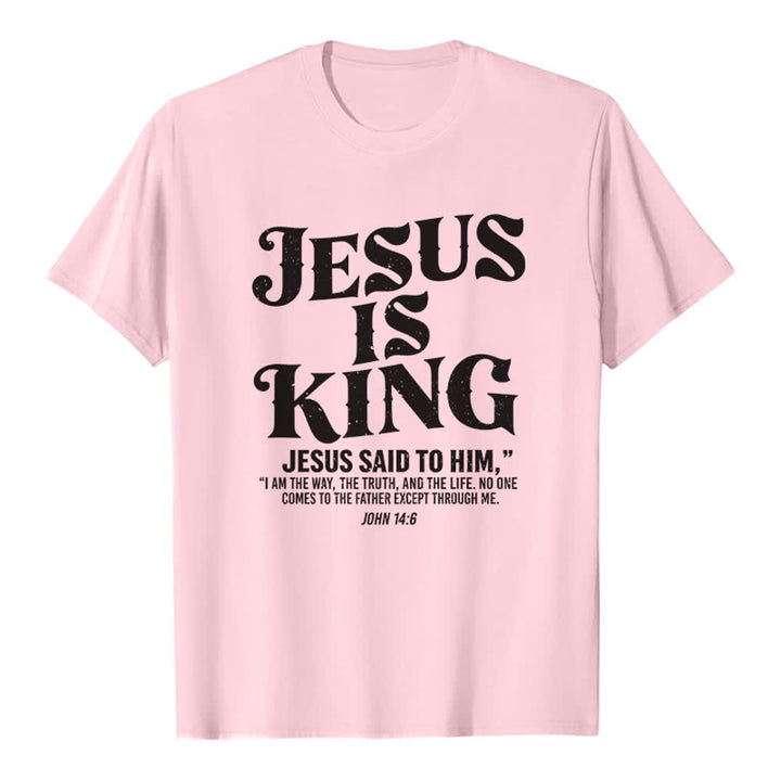 Christianartworkshop Gesù è Re Giovanni 14:6 Maglietta Premium - Rosa - 2XL - image 1