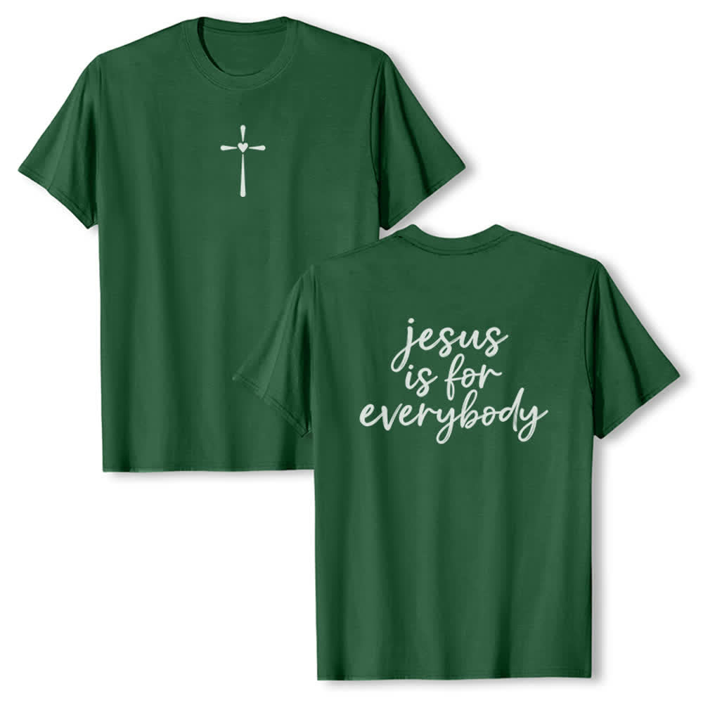Christianartworkshop Maglietta premium "Gesù è per tutti" - Verde scuro - 2XL - image 12