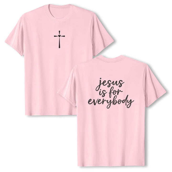 Christianartworkshop Maglietta premium "Gesù è per tutti" - Rosa - 2XL - image 3