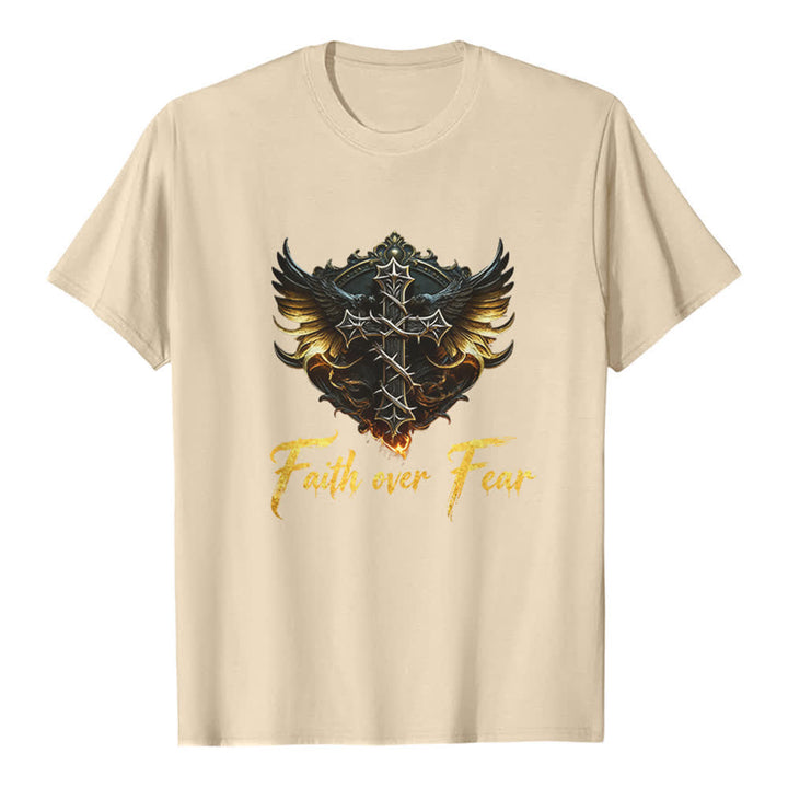 Christianartworkshop Ali della Fede - Fede contro la Paura - Maglietta Premium - Beige - 2XL - image 6
