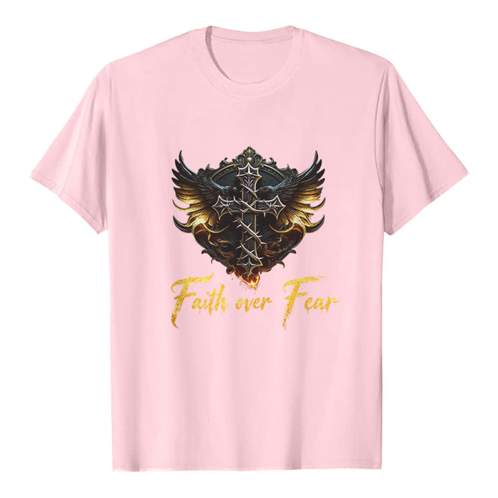 Christianartworkshop Ali della Fede - Fede contro la Paura - Maglietta Premium - Rosa - 2XL - image 1
