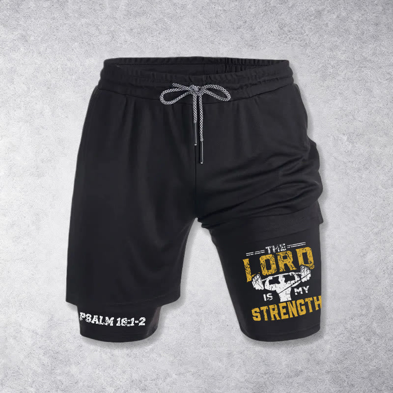 Christianartworkshop Salmo 18:1-2 Il Signore è la mia forza - Pantaloncini sportivi - Nero - 3XL - image 9