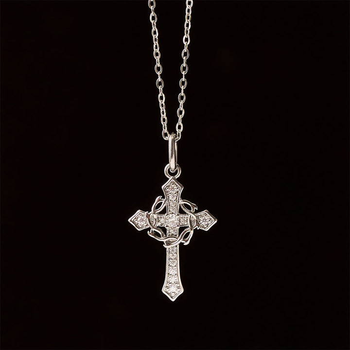 Christianartworkshop Collana con croce geometrica scintillante: simbolo di speranza eterna e protezione divina. - image 6