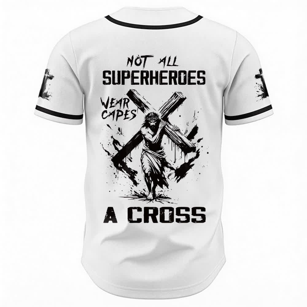 Christianartworkshop Non tutti i supereroi indossano mantelli Maglia da baseball unisex A Cross - image 5