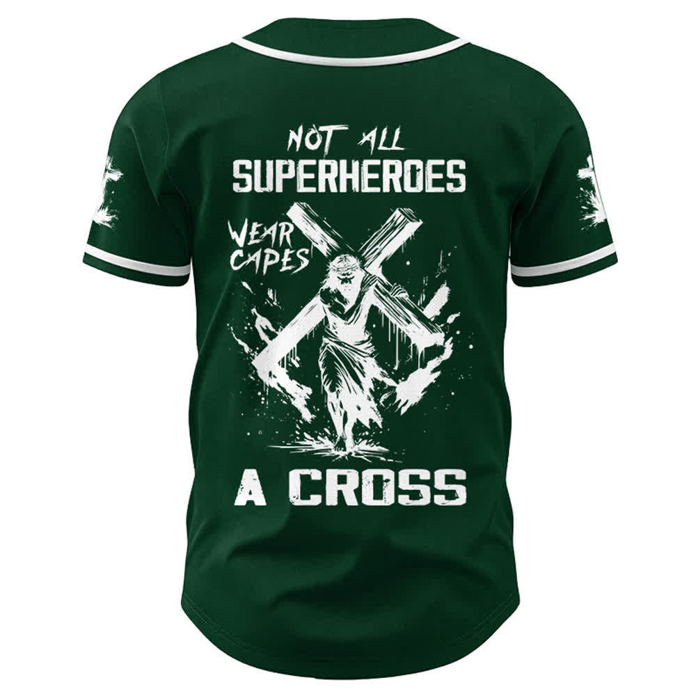Christianartworkshop Non tutti i supereroi indossano mantelli Maglia da baseball unisex A Cross - image 23