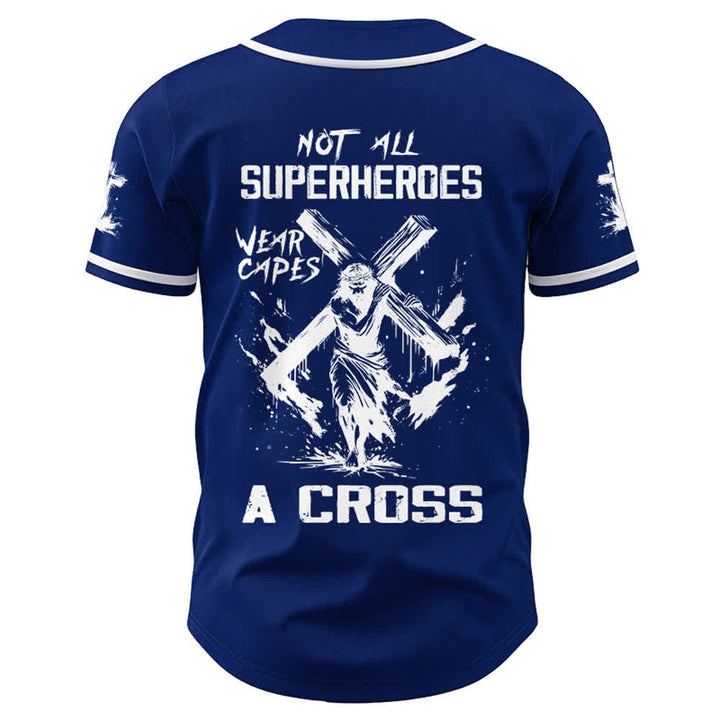 Christianartworkshop Non tutti i supereroi indossano mantelli Maglia da baseball unisex A Cross - image 20