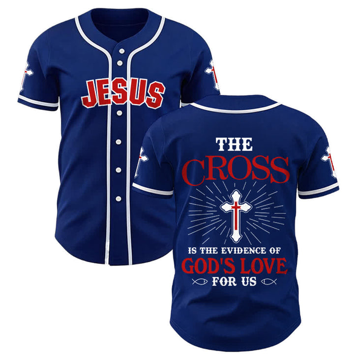 Christianartworkshop - La croce è la prova dell'amore di Dio - Maglia da baseball unisex - Blu navy - 5XL - image 22