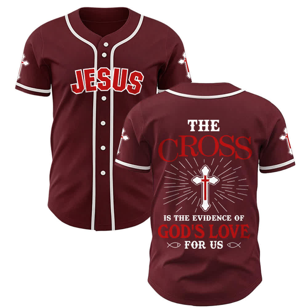 Christianartworkshop Maglia da baseball unisex "La croce è la prova dell'amore di Dio" - Vino - 5XL - image 16