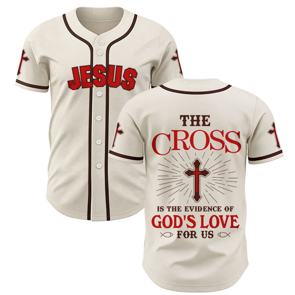 Christianartworkshop Maglia da baseball unisex "La croce è la prova dell'amore di Dio" - Albicocca - 5XL - image 0