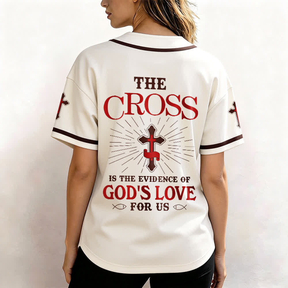 Christianartworkshop Maglia da baseball unisex "La croce è la prova dell'amore di Dio" - image 3