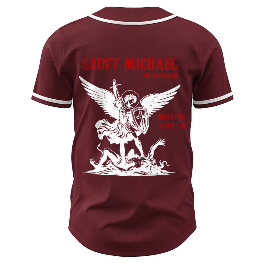 Christianartworkshop Maglia da baseball unisex "San Michele Arcangelo difendici" - image 14