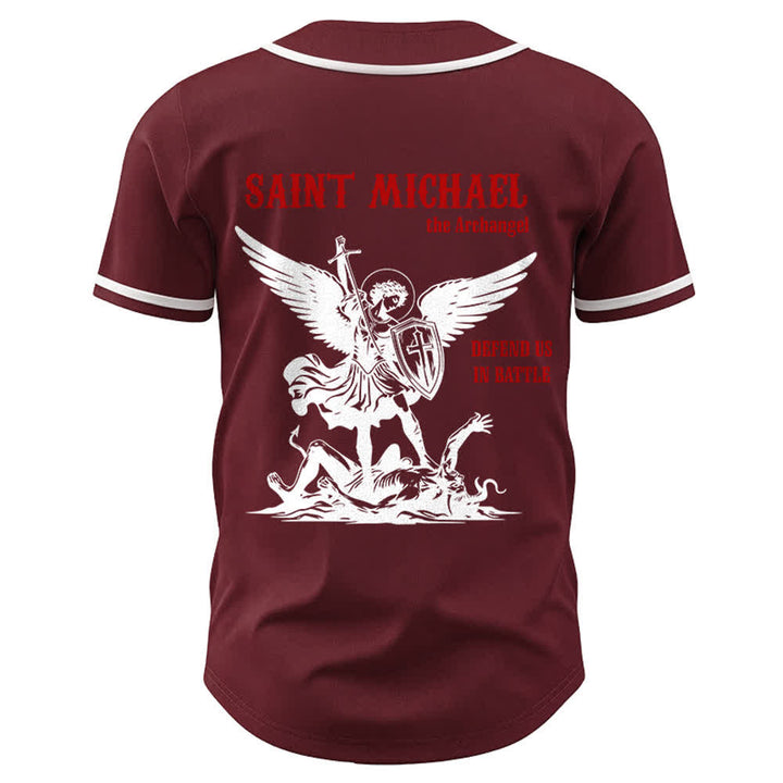 Christianartworkshop Maglia da baseball unisex "San Michele Arcangelo difendici" - image 14
