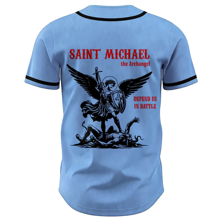Christianartworkshop Maglia da baseball unisex "San Michele Arcangelo difendici" - image 17