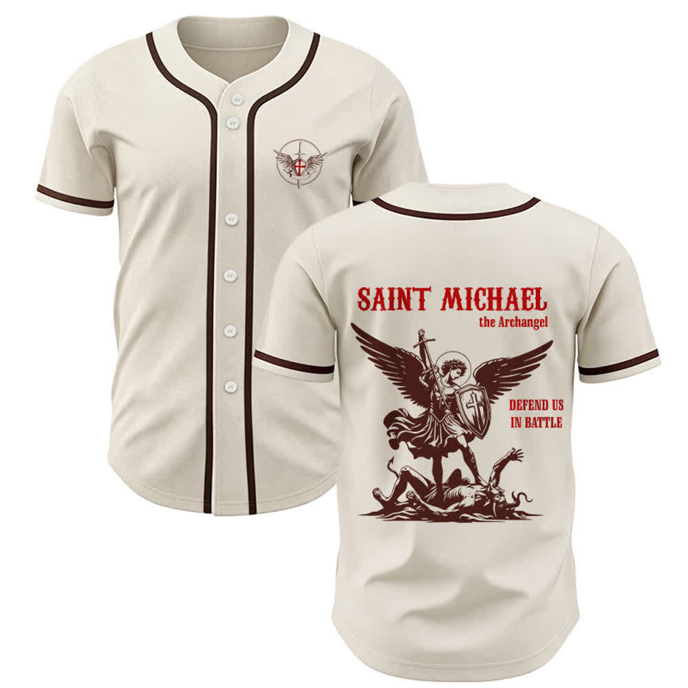 Christianartworkshop Maglia da baseball unisex "San Michele Arcangelo difendici" - image 27