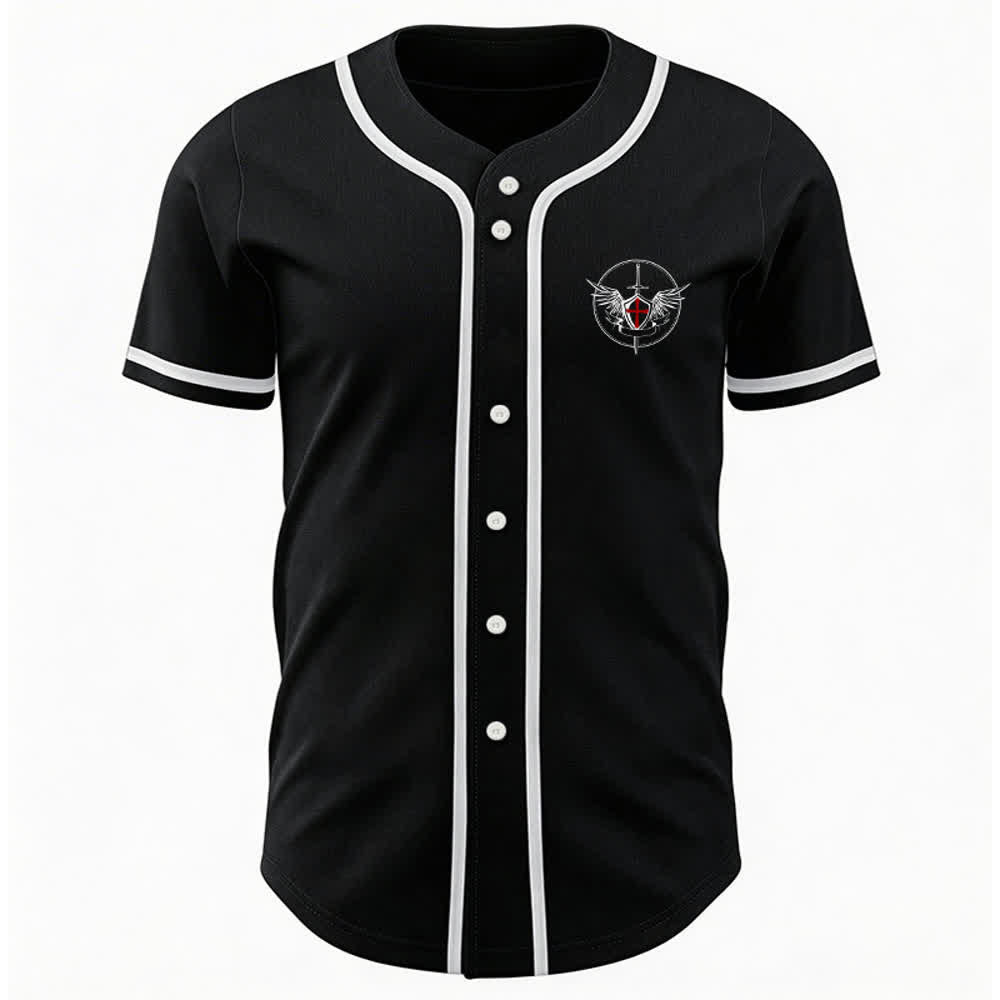 Christianartworkshop Maglia da baseball unisex con la scritta "San Michele Arcangelo, difendici" - image 9