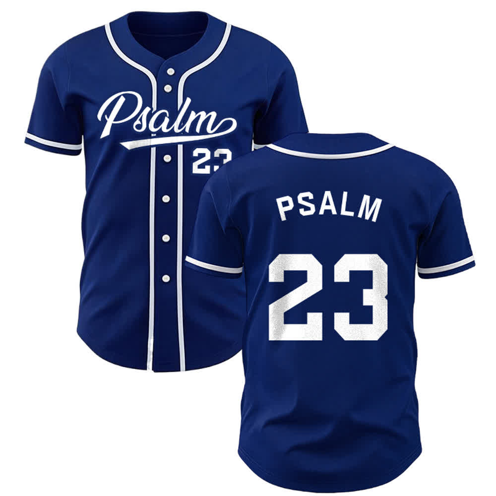 Christianartworkshop Maglia da baseball unisex in stile retrò con la scritta Salmo 23 - Blu navy - 5XL - image 0