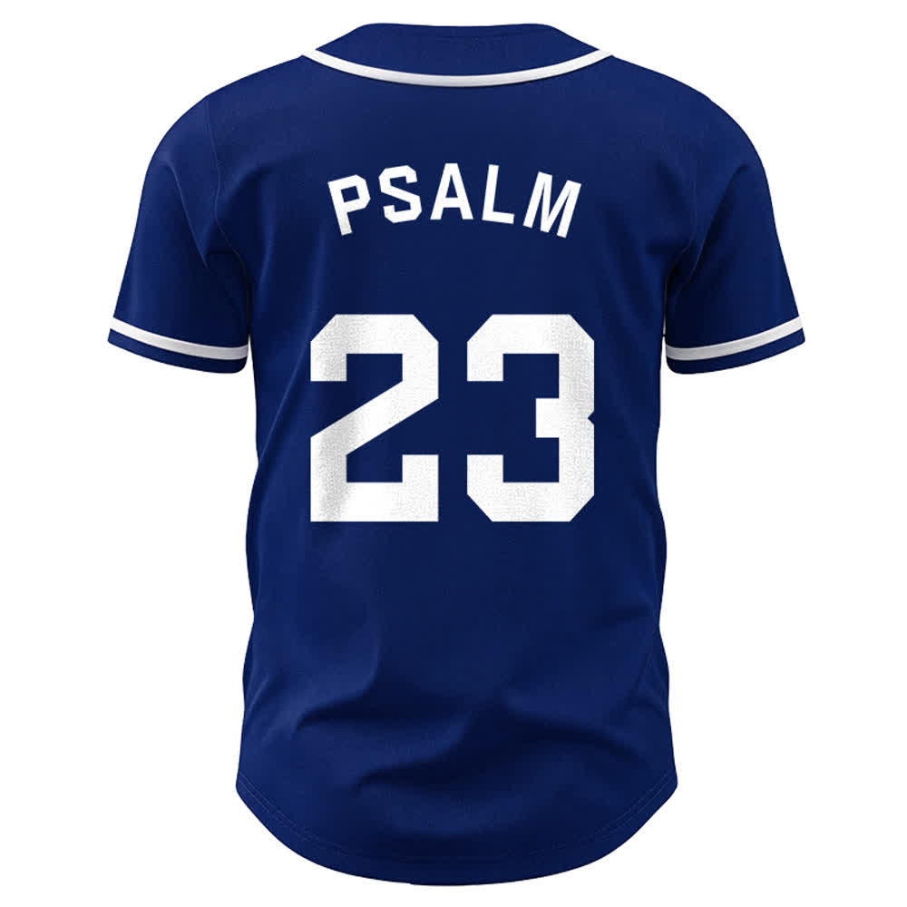 Maglia da baseball unisex Christianartworkshop in stile retrò sportivo con il Salmo 23 - image 5