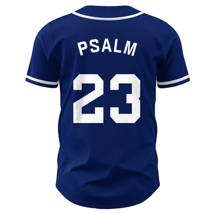 Maglia da baseball unisex Christianartworkshop in stile retrò sportivo con il Salmo 23 - image 5