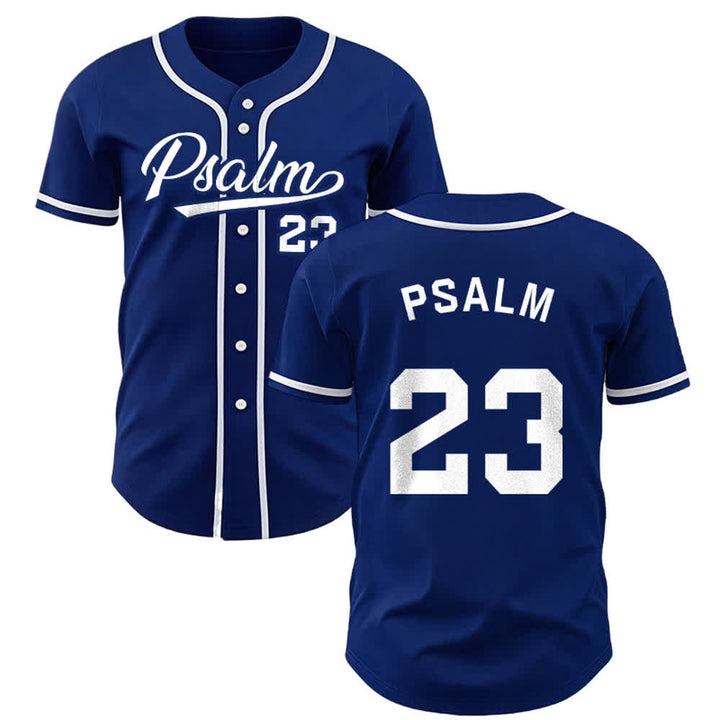Maglia da baseball unisex Christianartworkshop in stile retrò sportivo con il Salmo 23 - Blu navy - 5XL - image 0