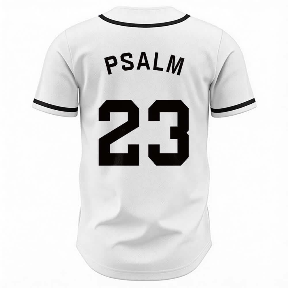 Maglia da baseball unisex Christianartworkshop in stile retrò sportivo con il Salmo 23 - image 8