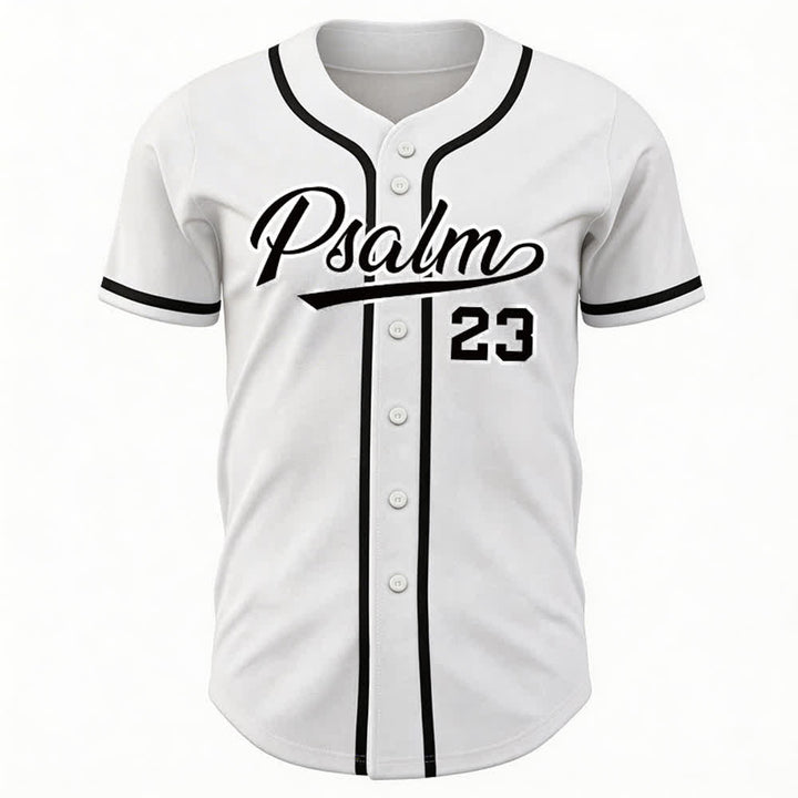 Maglia da baseball unisex Christianartworkshop in stile retrò sportivo con il Salmo 23 - image 9