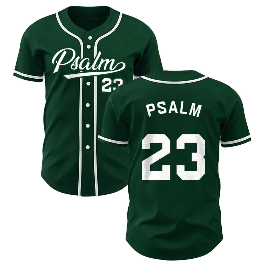 Christianartworkshop Maglia da baseball unisex in stile retrò con la scritta Salmo 23 - Verde - 5XL - image 22