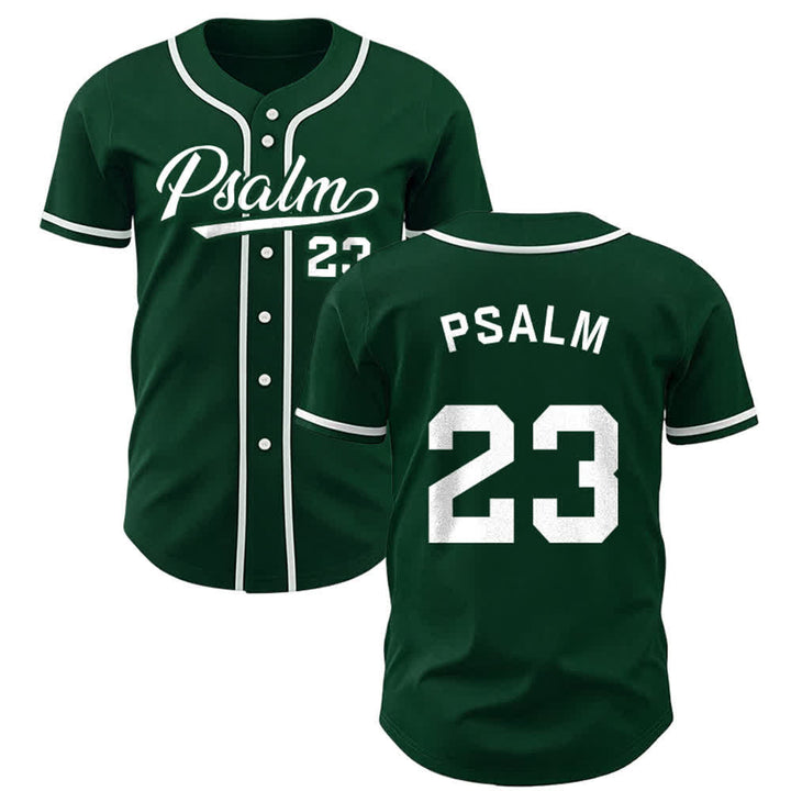 Christianartworkshop Maglia da baseball unisex in stile retrò con la scritta Salmo 23 - Verde - 5XL - image 22